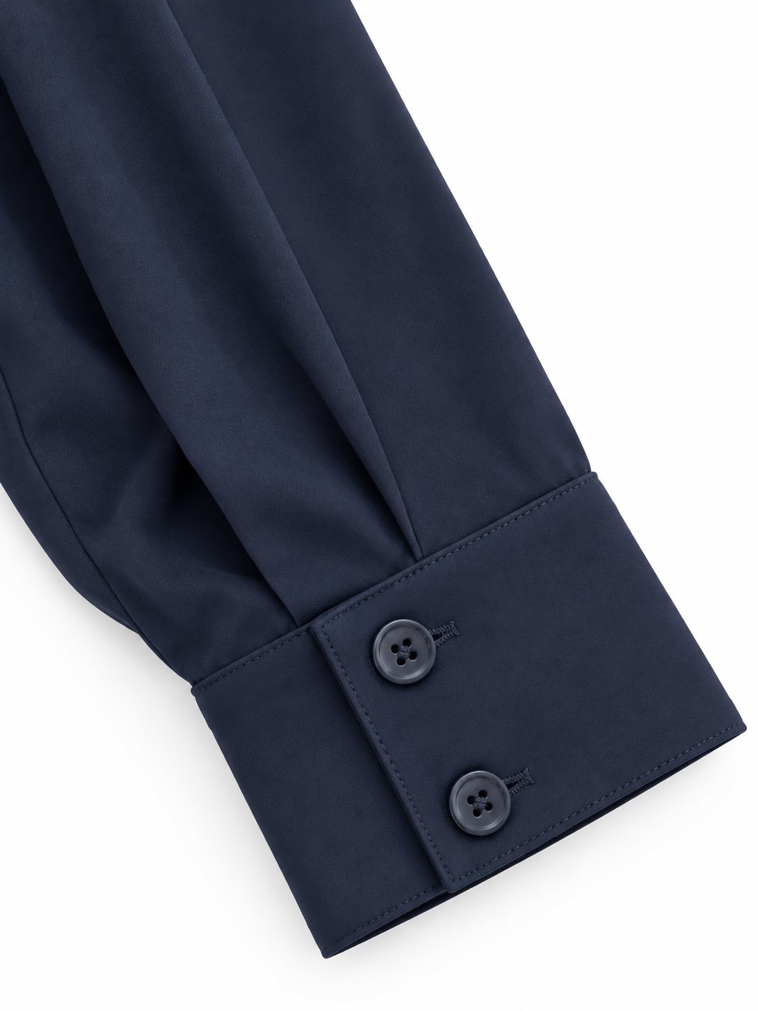 Camicia blu con tasche a pattina — polsino