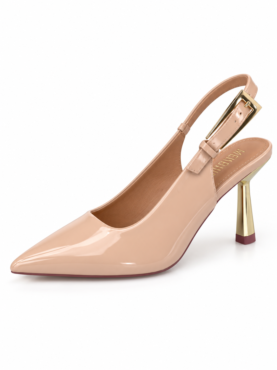 Décolleté nude Menbur: scarpa intera con fibbia dorata