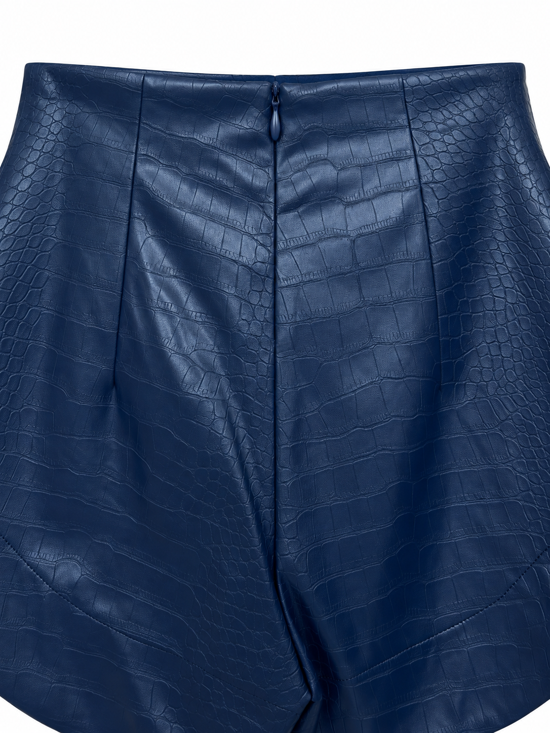 Shorts blu effetto coccodrillo - dettaglio 2