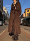 Pantalone in ecopelle con frange