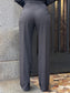 Tailleur grigio melange con giacca doppiopetto e pantaloni dritti