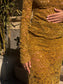 Gonna longuette in pizzo effetto scamosciato
