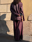 Camicia prugna in ecopelle