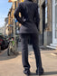 Tailleur blu gessato