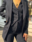 Tailleur blu gessato