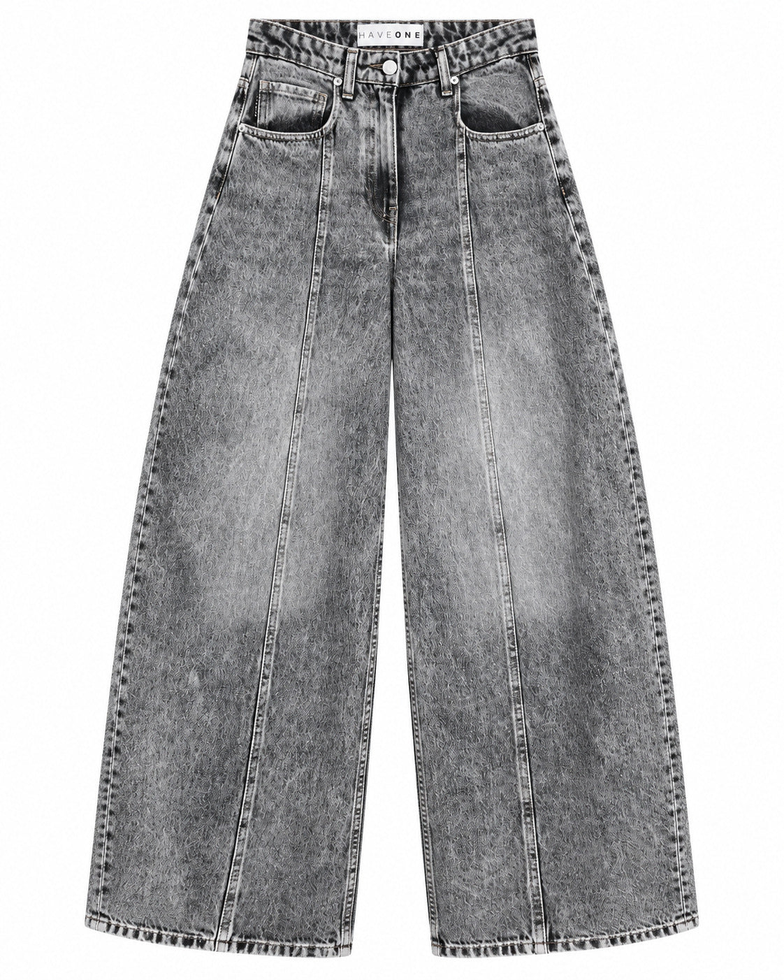 Jeans HAVEONE grigi acid wash - fronte