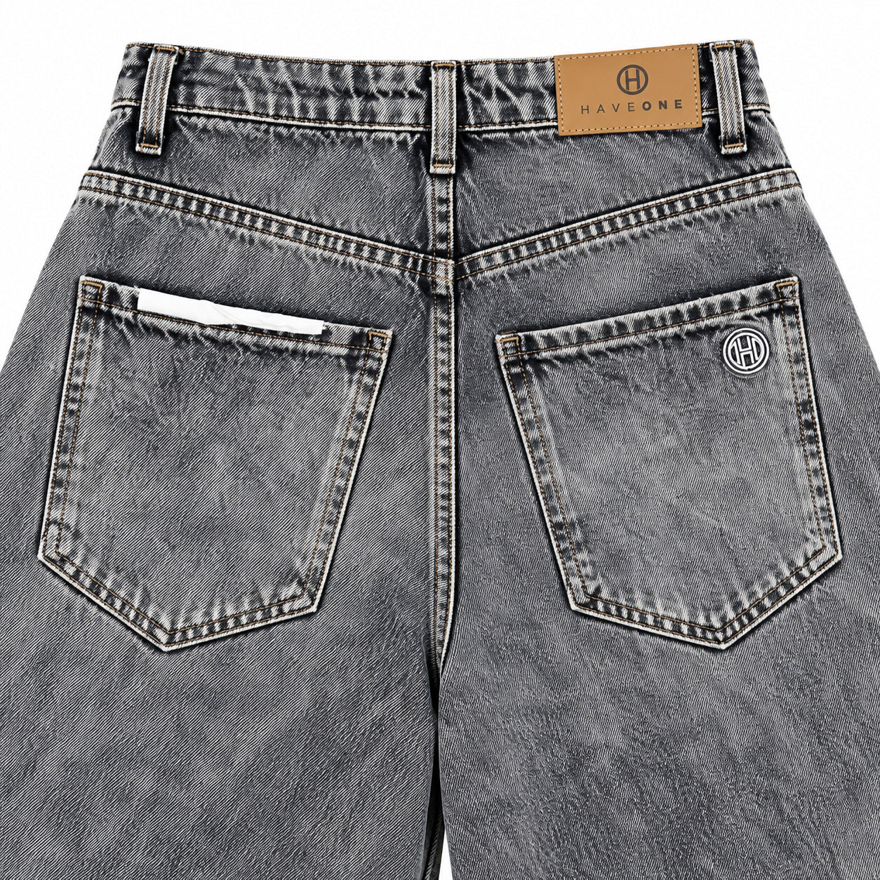 Jeans HAVEONE acid wash - dettaglio tasche posteriori