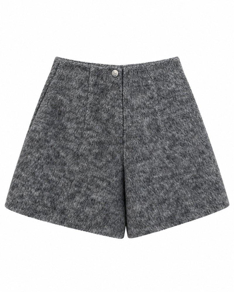 Shorts grigi effetto lana