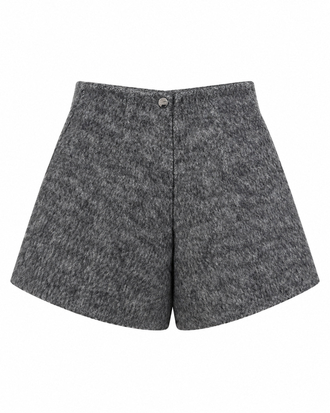 Shorts grigi effetto lana - retro