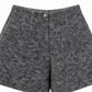 Shorts grigi - dettaglio bottone e tessuto