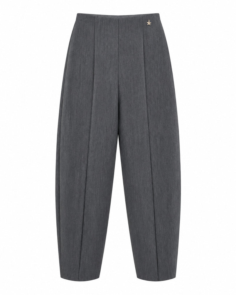 Pantaloni sartoriali grigi con dettaglio stella