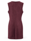 Abito mini bordeaux drappeggiato effetto camoscio - Retro