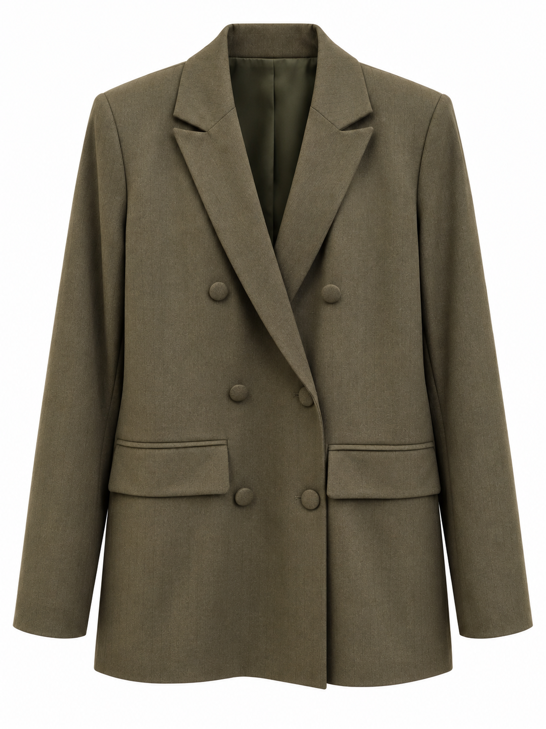 Blazer doppiopetto verde oliva - fronte