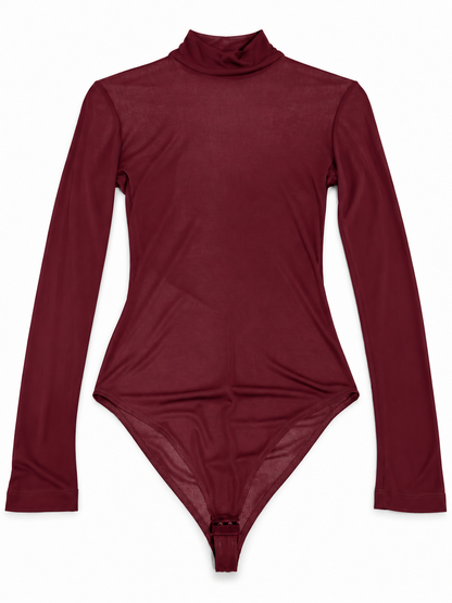 Body bordeaux semitrasparente - Fronte
