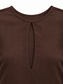 Body marrone lucido con scollo a goccia - scollo