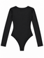 Body nero con scollo a U - Vista posteriore