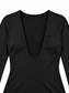 Body nero con scollo a U - Dettaglio scollo senza cuciture visibili