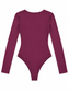 Body vinaccia con scollo a U - Vista posteriore