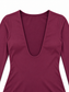 Body vinaccia con scollo a U - Dettaglio scollo senza cuciture visibili