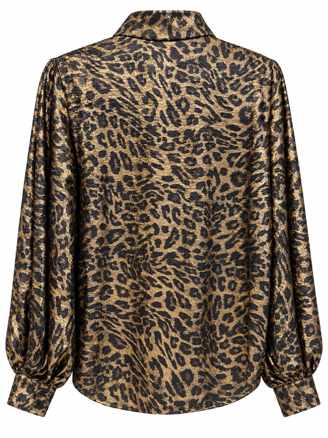 Camicia animalier con cristallini neri - retro