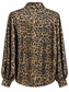 Camicia animalier con cristallini neri - retro