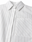 Camicia bianca a righe sottili - Dettaglio collo e taschino a righe diagonali