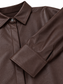 Camicia marrone in ecopelle - Dettaglio polsino