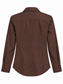 Camicia marrone in cotone con spalline imbottite: retro
