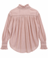 Camicia rosa cipria con sprone arricciato – retro