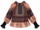 Camicia semitrasparente stampa foulard - retro