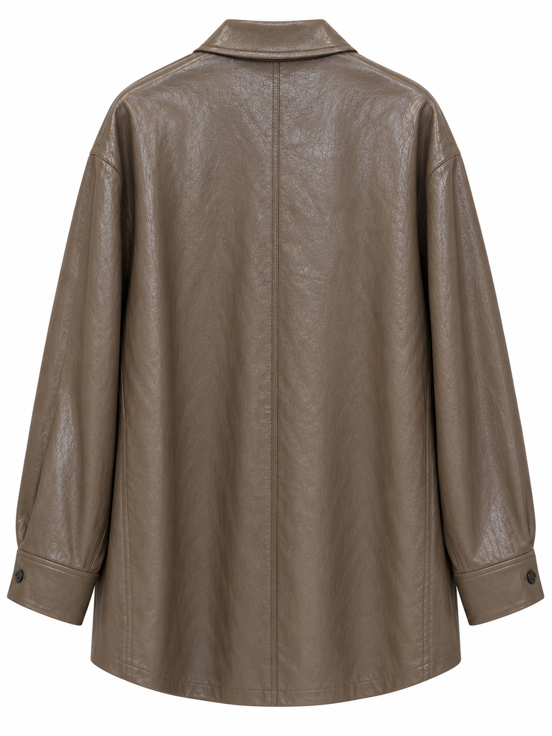Camicia tortora effetto pelle - retro