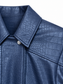 Giacca blu effetto coccodrillo con bottoni argento - dettaglio 1