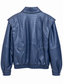Giacca blu effetto coccodrillo con bottoni argento - retro