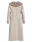 Cappotto beige lungo - Vista posteriore con collo rimovibile