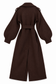 Cappotto marrone cioccolato, retro con spacco centrale
