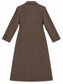Cappotto lungo marrone doppiopetto - retro
