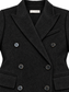 Cappotto lungo nero doppiopetto - dettaglio-revers
