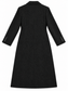Cappotto lungo nero doppiopetto - retro
