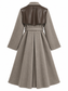 Cappotto tortora con gilet rimovibile – retro