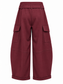 Cargo bordeaux con cintura - retro