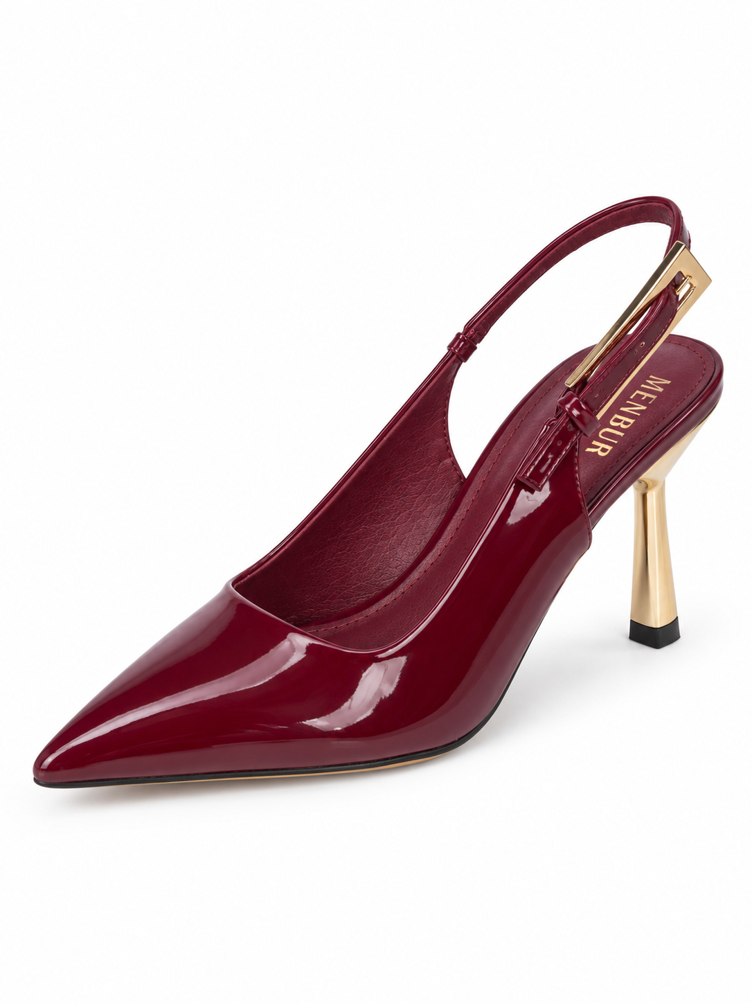 Décolleté bordeaux Menbur: scarpa intera con fibbia dorata
