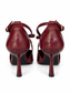 Décolleté bordeaux con fiocco e cinturino - retro