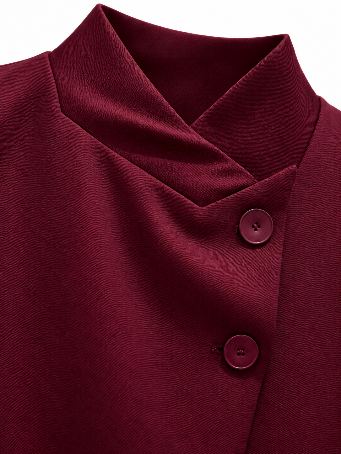 Giacca bordeaux con collo incrociato - collo