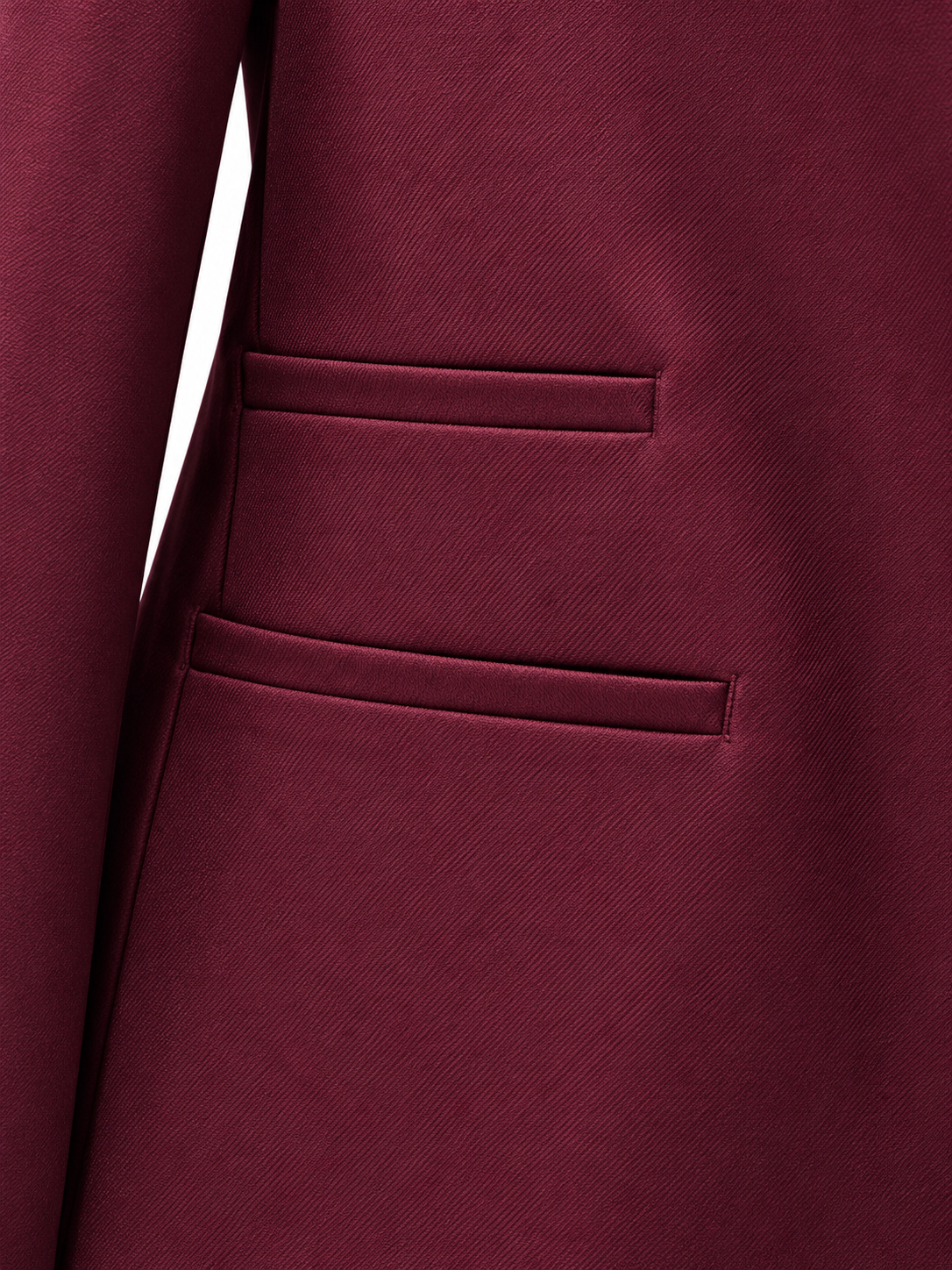 Giacca bordeaux con collo incrociato - tasche