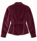 Giacca bordeaux in velluto con cintura – retro