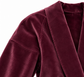 Giacca bordeaux in velluto con cintura – spalla