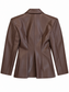 Giacca marrone in ecopelle: retro