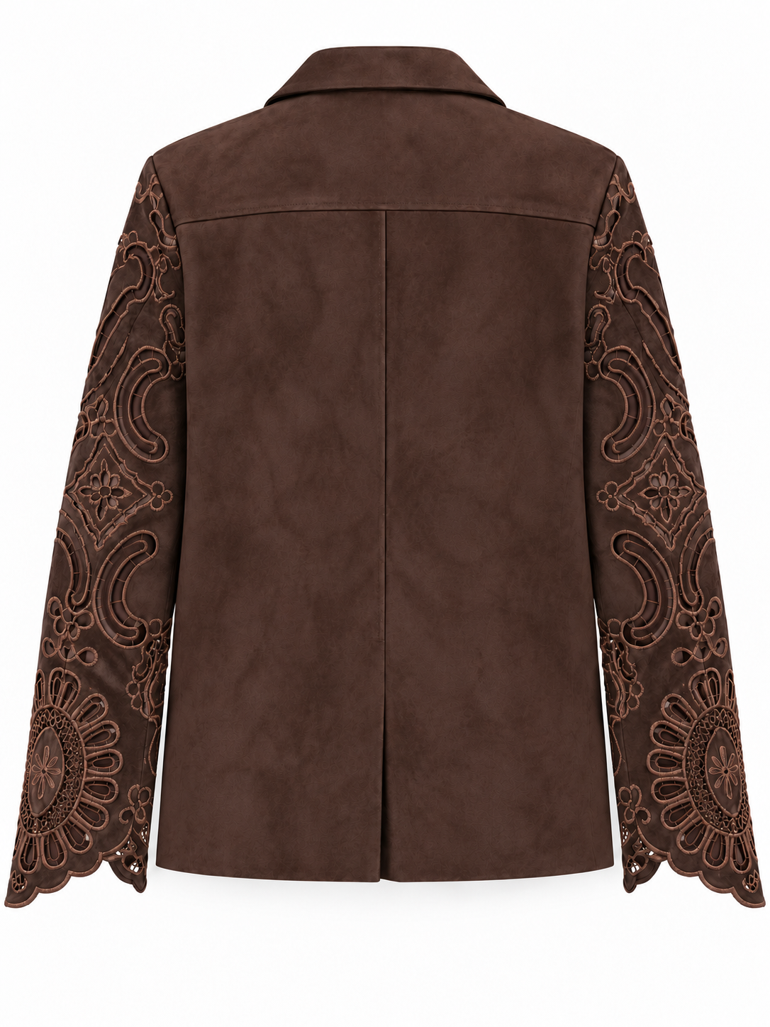 Giacca marrone - retro con fodera interna alle maniche