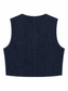 Gilet in denim blu con ricami — retro