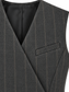 Gilet gessato antracite — dettaglio-taschino